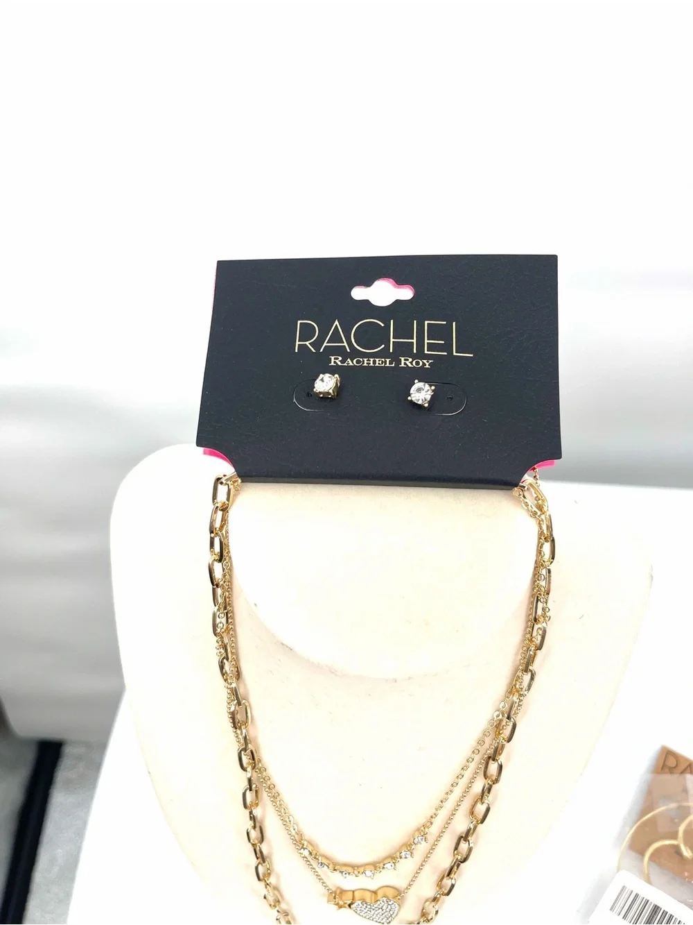 Rachel Rachel Roy NWT gold layered heart star necklace earring by set